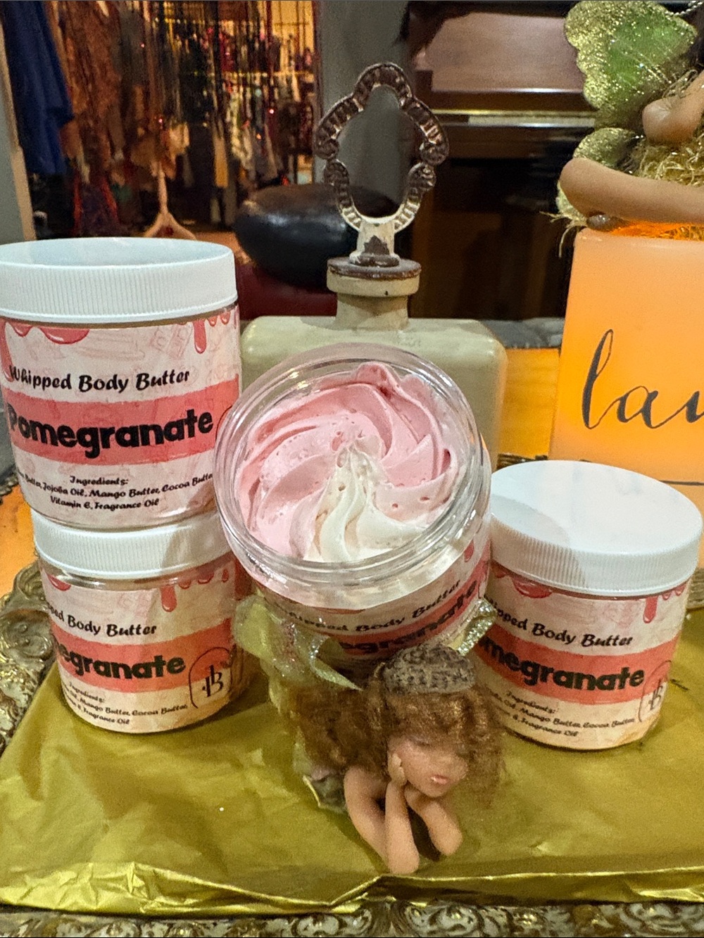 JBotanicals-pomegranate and floral body butter – natural –3/$20Bundle mix/match